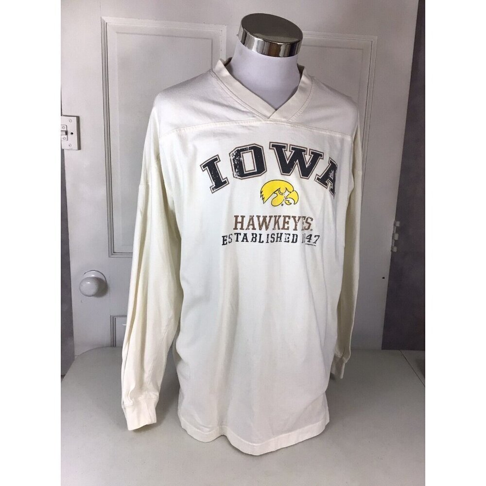 Vintage Iowa Hawkeyes Jersey Top Cotton Mens Large